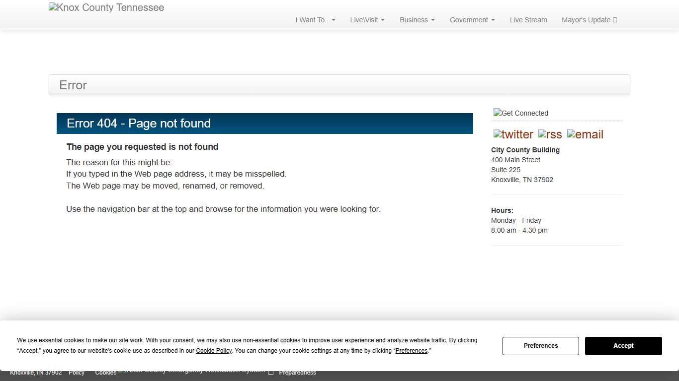 Error - Knox County Tennessee